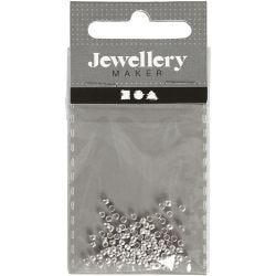 Crimp Beads, dia. 2 mm, silver, 100 pc/ 1 pack