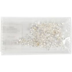 Bead tips with eyes, L: 8 mm, dia. 3 mm, silver-plated, 100 pc/ 1 pack