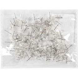 Stud Earrings, L: 13 mm, silver-plated, 100 pc/ 1 pack