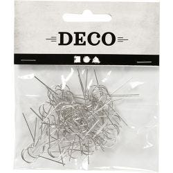 Hanging Ornaments, L: 22 mm, hole size 8 mm, silver-plated, 50 pc/ 1 pack