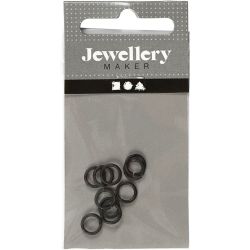 Jump Ring, size 7 mm, thickness 1 mm, black, 50 pc/ 1 pack