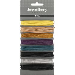 Cotton cord, thickness 1 mm, assorted colours, 8x5 m/ 1 pack