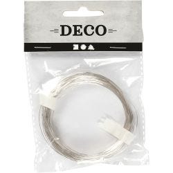 Silver-plated Wire, thickness 0,4 mm, silver-plated, 20 m/ 1 roll
