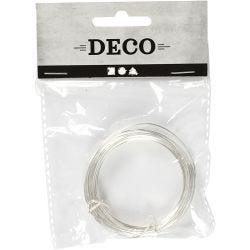 Metal wire, thickness 1 mm, silver-plated, 4 m/ 1 roll