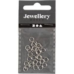 Split Ring, dia. 5 mm, silver-plated, 30 pc/ 1 pack