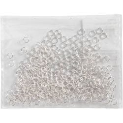 Split Ring, dia. 5 mm, silver-plated, 300 pc/ 1 pack