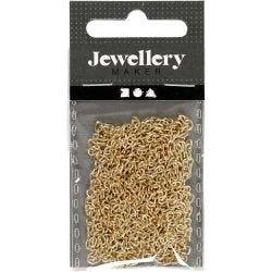 Chain, W: 2 mm, gold-plated, 2 m/ 1 pack
