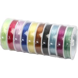 Elastic Cord, thickness 1 mm, assorted colours, 10x25 m/ 1 pack