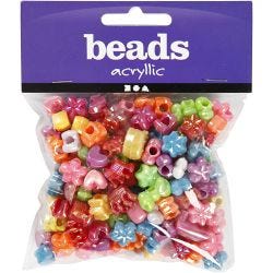 Novelty Beads, dia. 10 mm, hole size 3 mm, 65 g, 125 ml/ 1 pack