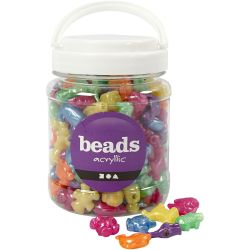 Novelty Beads, size 25 mm, hole size 4 mm, mother of pearl colours, 700 ml/ 1 tub