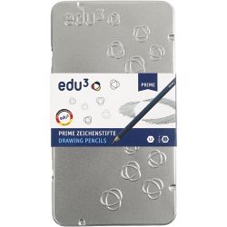 edu Drawing Pencil, B,2B,4B,5B,6B,8B,9B,HB,H,2H,3H,4H, 12 pc/ 1 pack