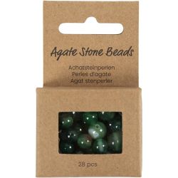Agate stone beads, size 13x8, 15x6 mm, hole size 0,9-1 mm, clear green, 28 pc/ 1 pack