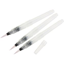 Brush with water container