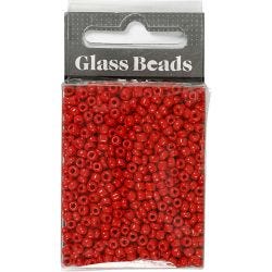 Rocaille Seed Beads, dia. 3 mm, size 8/0, hole size 0,6-1,0 mm, dark red, 25 g/ 1 pack