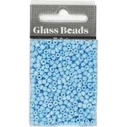 Rocaille Seed Beads, dia. 3 mm, size 8/0, hole size 0,6-1,0 mm, turquoise, 25 g/ 1 pack