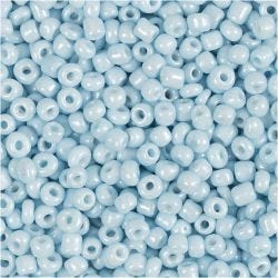 Rocaille Seed Beads, dia. 3 mm, size 8/0, hole size 0,6-1,0 mm, light blue, 25 g/ 1 pack