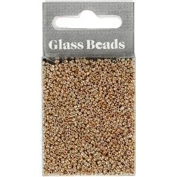 Rocaillesperler, dia. 1,7 mm, str. 15/0, hullstr. 0,5-0,8 mm, rosa gull, 25 g/ 1 pk.