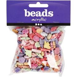 Pastel Mix, size 9-12 mm, hole size 1,2 mm, 110 g, 175 ml/ 1 pack