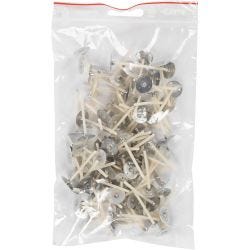 Wicks for Candles in Containers, Suitable for containers with a diameter of 20–65 mm, L: 3,5 cm, thickness 2 mm, 100 pc/ 1 pack