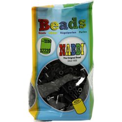 Fuse Beads, size 5x5 mm, hole size 2,5 mm, medium, black (32220), 1100 pc/ 1 pack