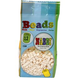 Fuse Beads, size 5x5 mm, hole size 2,5 mm, medium, light beige (32251), 1100 pc/ 1 pack