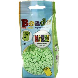 Fuse Beads, size 5x5 mm, hole size 2,5 mm, medium, pastel green (32252), 1100 pc/ 1 pack