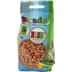 Fuse Beads, size 5x5 mm, hole size 2,5 mm, medium, light brown (32260), 1100 pc/ 1 pack
