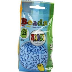 Fuse Beads, size 5x5 mm, hole size 2,5 mm, medium, pastel blue (32224), 1100 pc/ 1 pack