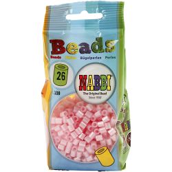Fuse Beads, size 5x5 mm, hole size 2,5 mm, medium, rose mother-of-pearl (32259), 1100 pc/ 1 pack