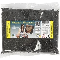 PhotoPearls, size 5x5 mm, hole size 2,5 mm, medium, black (1), 6000 pc/ 1 pack