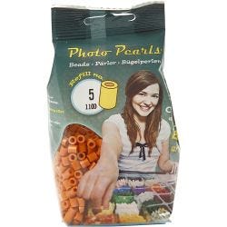 PhotoPearls, size 5x5 mm, hole size 2,5 mm, medium, redbrown (5), 1100 pc/ 1 pack