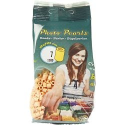 PhotoPearls, size 5x5 mm, hole size 2,5 mm, medium, light beige (7), 1100 pc/ 1 pack