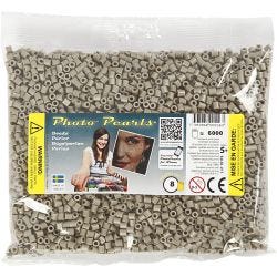 PhotoPearls, size 5x5 mm, hole size 2,5 mm, medium, ash-coloured (8), 6000 pc/ 1 pack