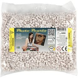PhotoPearls, size 5x5 mm, hole size 2,5 mm, medium, light grey (10), 6000 pc/ 1 pack