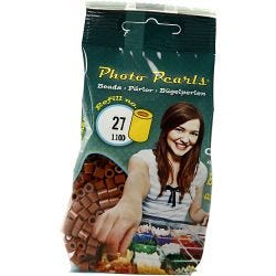 PhotoPearls, size 5x5 mm, hole size 2,5 mm, medium, chocolate (27), 1100 pc/ 1 pack