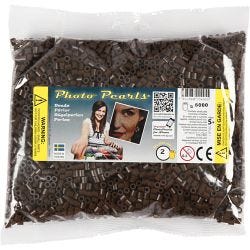 PhotoPearls, size 5x5 mm, hole size 2,5 mm, medium, dark brown (2), 6000 pc/ 1 pack