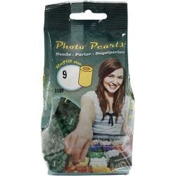 PhotoPearls, size 5x5 mm, hole size 2,5 mm, medium, dark green (9), 1100 pc/ 1 pack