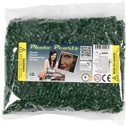 PhotoPearls, size 5x5 mm, hole size 2,5 mm, medium, dark green (9), 6000 pc/ 1 pack