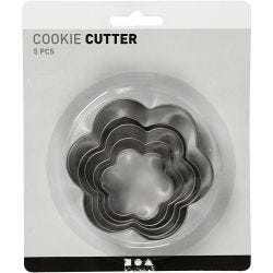Cookie cutters, flower, size 8 cm, 5 pc/ 1 pack