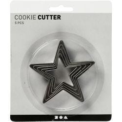 Uitsteekvormen, ster, afm 8 cm, 5 stuk/ 1 doos