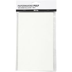 Paper Pulp, sheet 20x12 cm, off-white, 100 g/ 1 pack