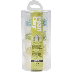 Pearl Clay®, assorted colours, 3x25+38 g, 1 set