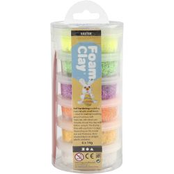Foam Clay®, spring colours, 6x14 g/ 1 pack