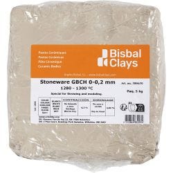 Stoneware clay, off-white, 5 kg/ 1 pack