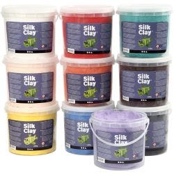 Silk Clay®, assorted colours, 10x650 g/ 1 pack
