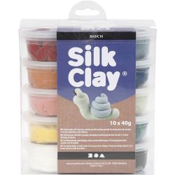 Silk Clay®, mute colours, 10x40 g/ 1 pack