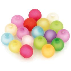 Round coloured beads frost