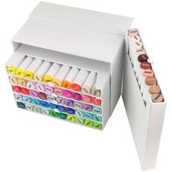 Double-tipped alcohol markers