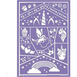 Adhesive face paint stencil