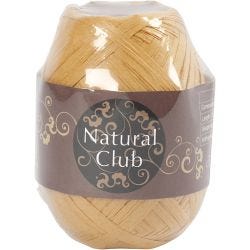 Paper raffia yarn, light brown, 75 m/ 1 pc